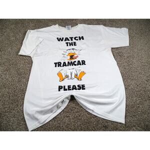 Vintage Wildwood NJ Watch the Tramcar Please T-Shirt Jerzees L Boardwalk